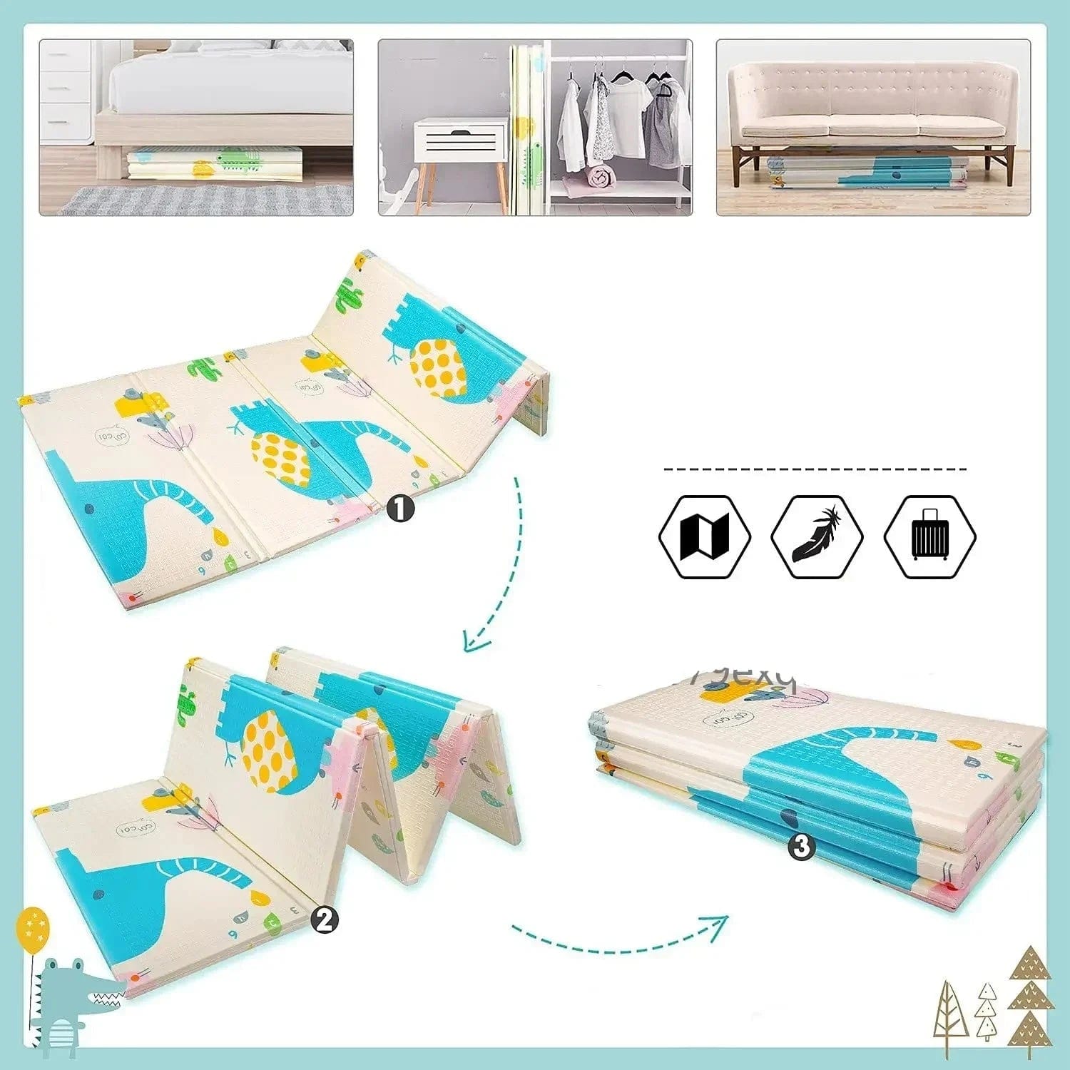 Mon Tapis d'Eveil Tapis d'éveil pliable