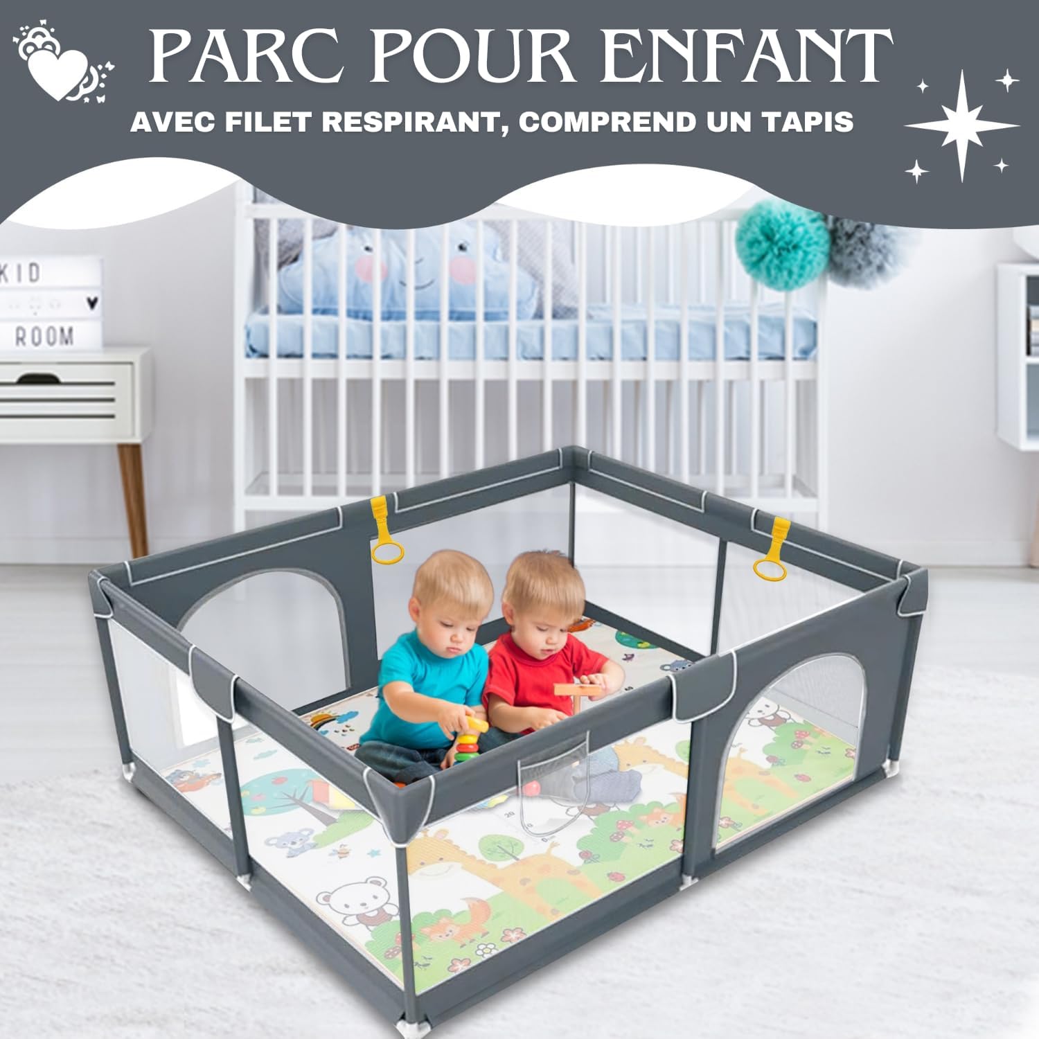 Mon Tapis d'Eveil parc pliable
